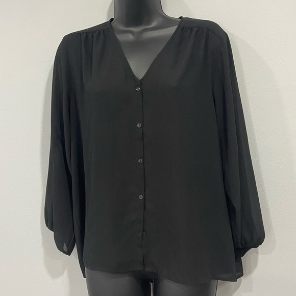 Sheer black blouse - Picture 2 of 3